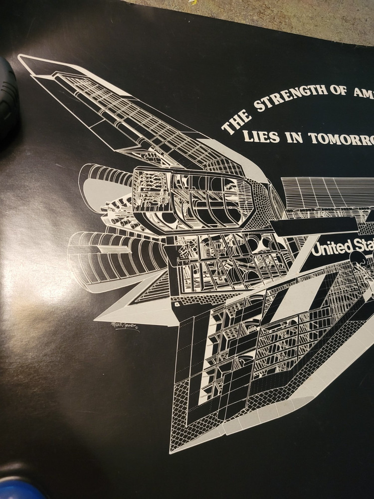 Vintage 1986 Challenger Space Shuttle Poster Engineering Cutaway Mark Tower