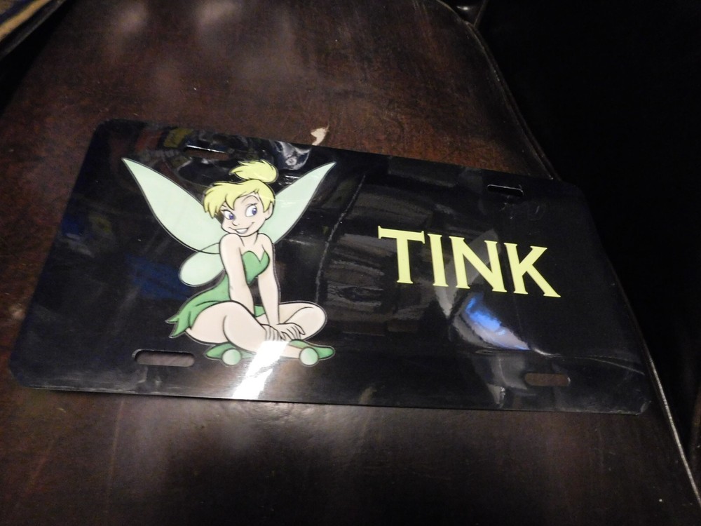 License Plate Metal Tag Tink Tinkerbell - Minor Damage