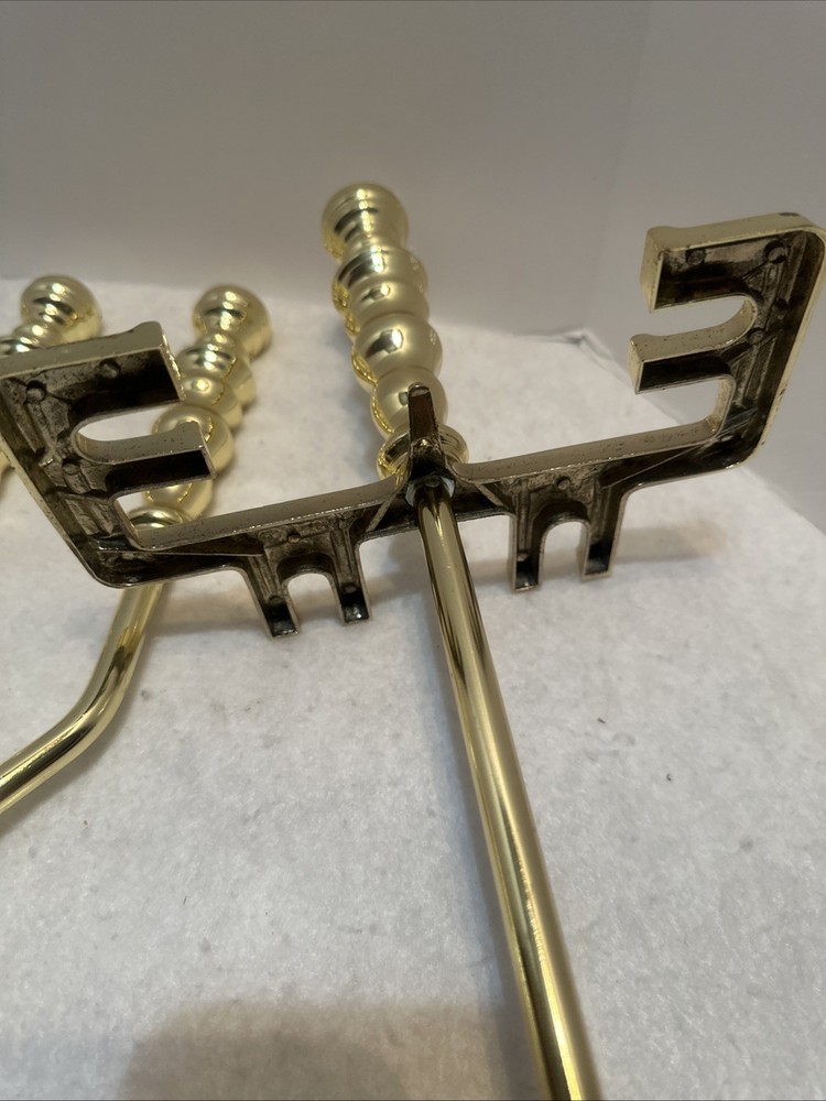Vintage BRASS Fireplace Tool Set MCM