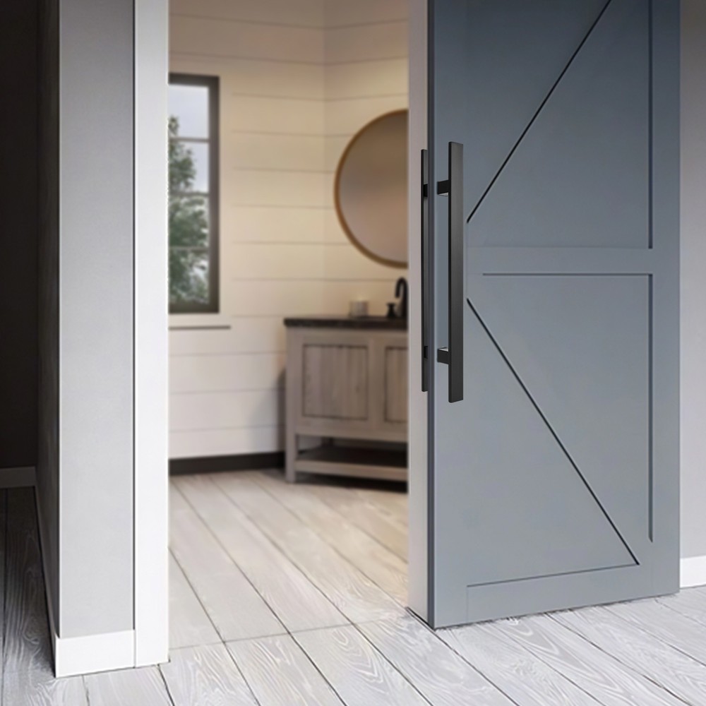 Stainless Steel Double Sided Push Pull Door Handle, H-shaped Door Pull Handle