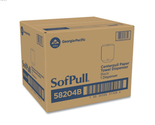 SofPull CenterPull Hand Towel Dispenser, 9.63 x 8.88 x 10.94, Black