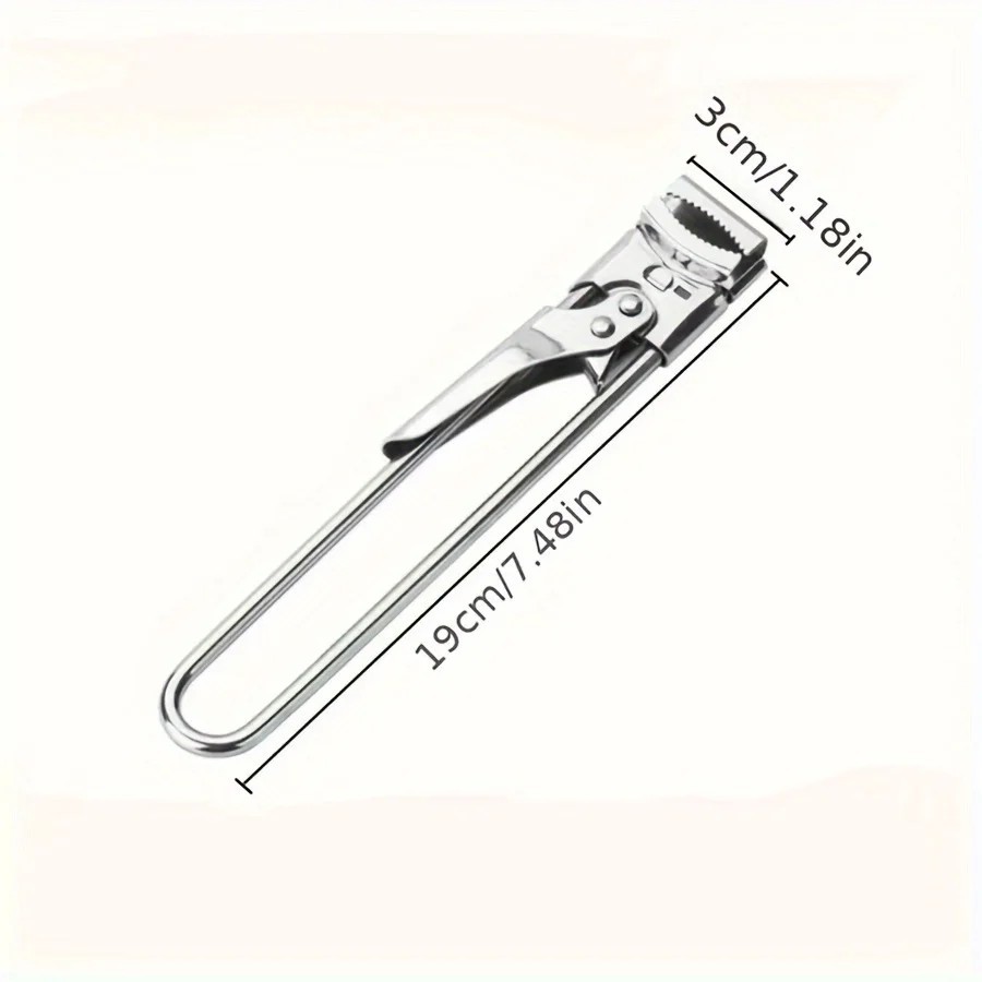 Stainless Steel Can Opener & Adjustable Jar Lid Gripper Multifunction Kitchen