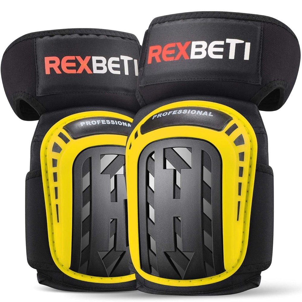 REXBETI Knee Pads for Work, Construction, Original, Yellow
