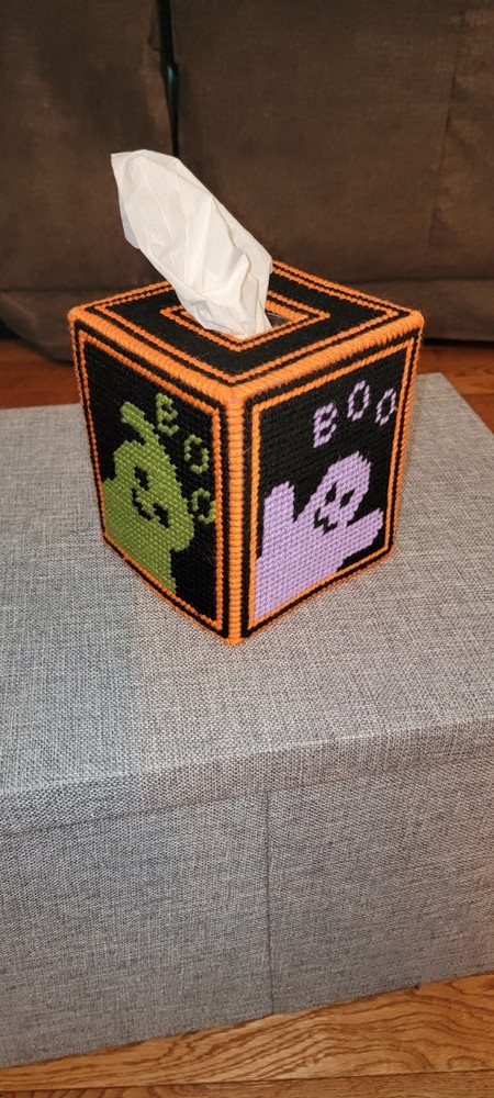 PEEKABOO GHOSTS TISSUE BOX COVER