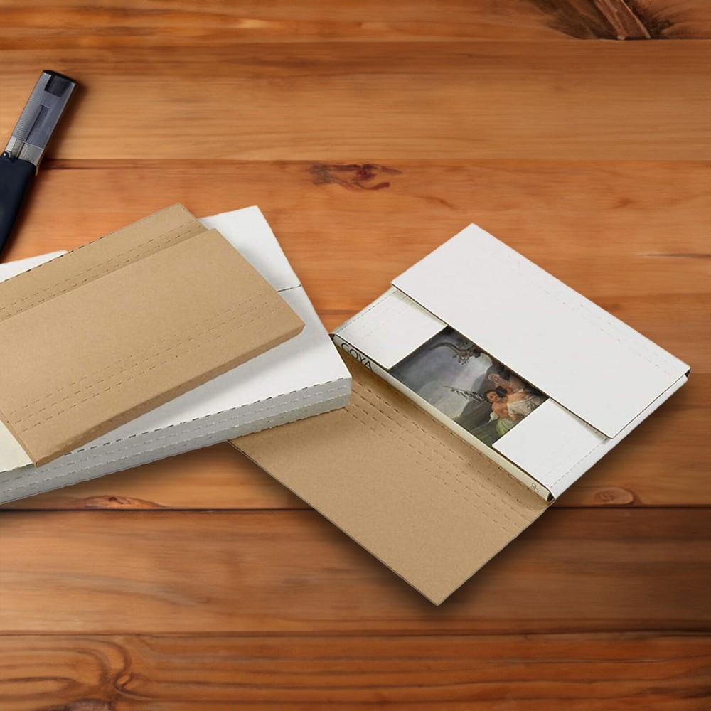 White Easy-Fold Mailers 12 1/8 x 9 1/8 x 1" ECT-32B 50/Case