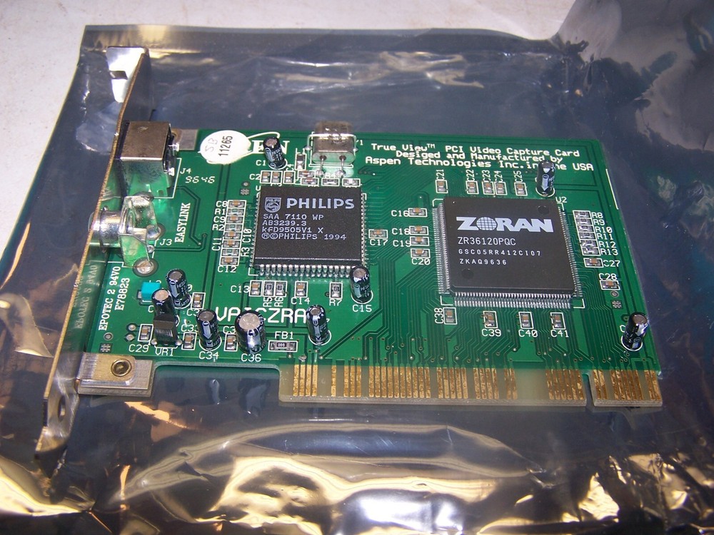 Aspen Technologies True View PCI Video Capture Card & Software for PC