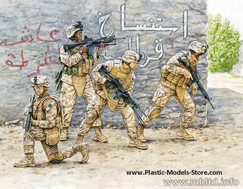 Master Box 3575 Events. Kit #1 US Marines model scale 1/35