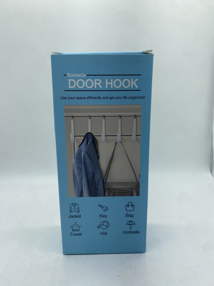 Romeda - 6 Pc Door Hooks - 5” x 1.5”