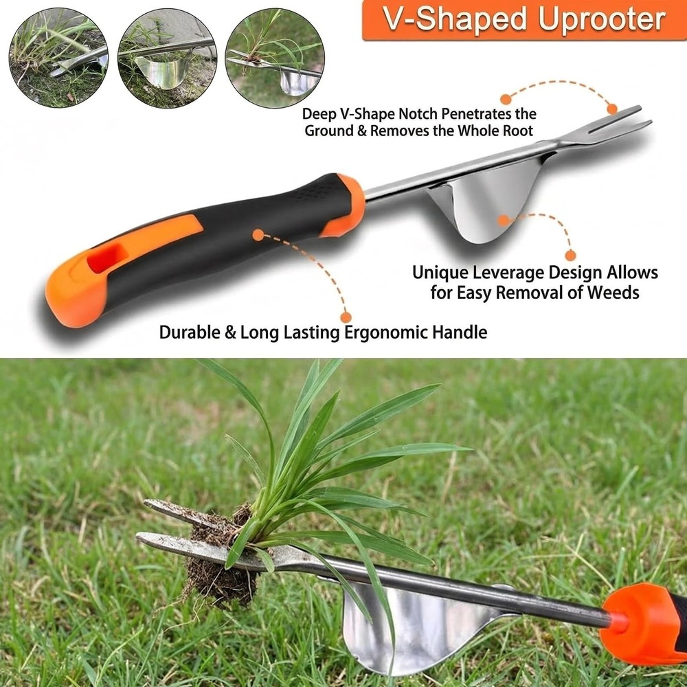 Weed Puller Tool, 3 Pack Hand Weeder Tool, Stainless Steel Dandelion for Lawn...