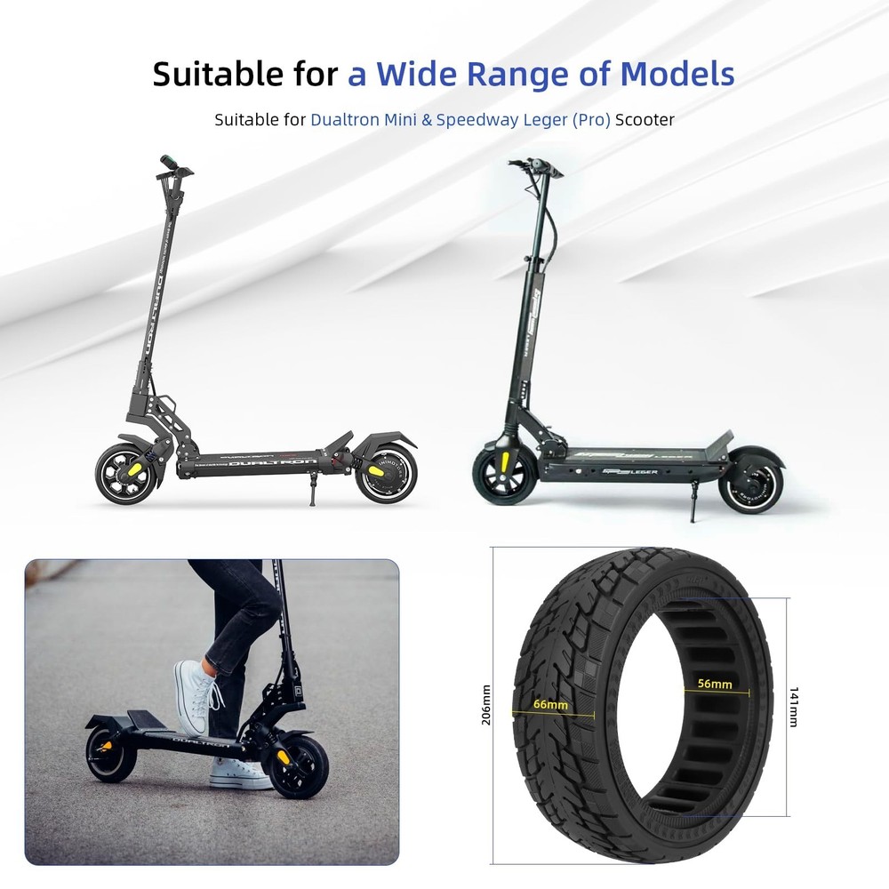 ulip 8.5x2.5 Solid Tire Front and Rear Wheels Replacement for Dualtron Mini &...