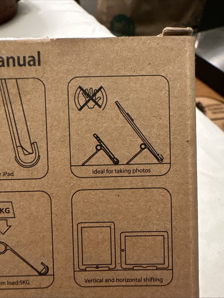 JETech Tablet Stand, Adjustable Portable Desktop Holder, Silver