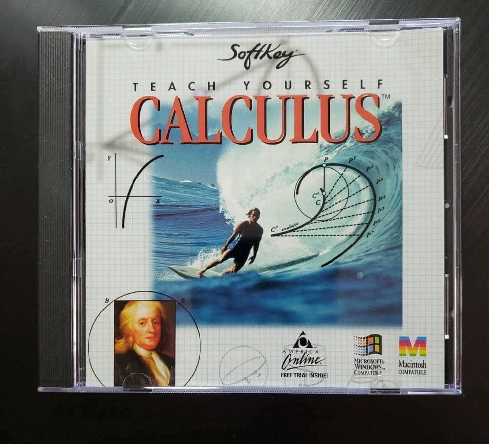 Teach Yourself Calculus PC SOFTWARE Softkey 1995 WINDOWS & MAC NEAR MINT