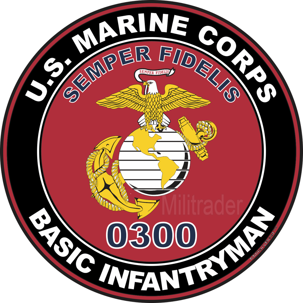 MOS 0300 Basic Infantryman Self-adhesive Vinyl Decal