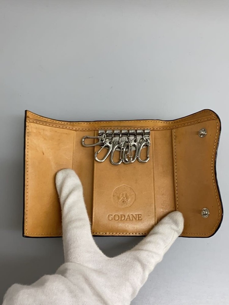 Godane Key Case/Leather/Blk/Men'S/Crocodile/Slight Damage Inside
