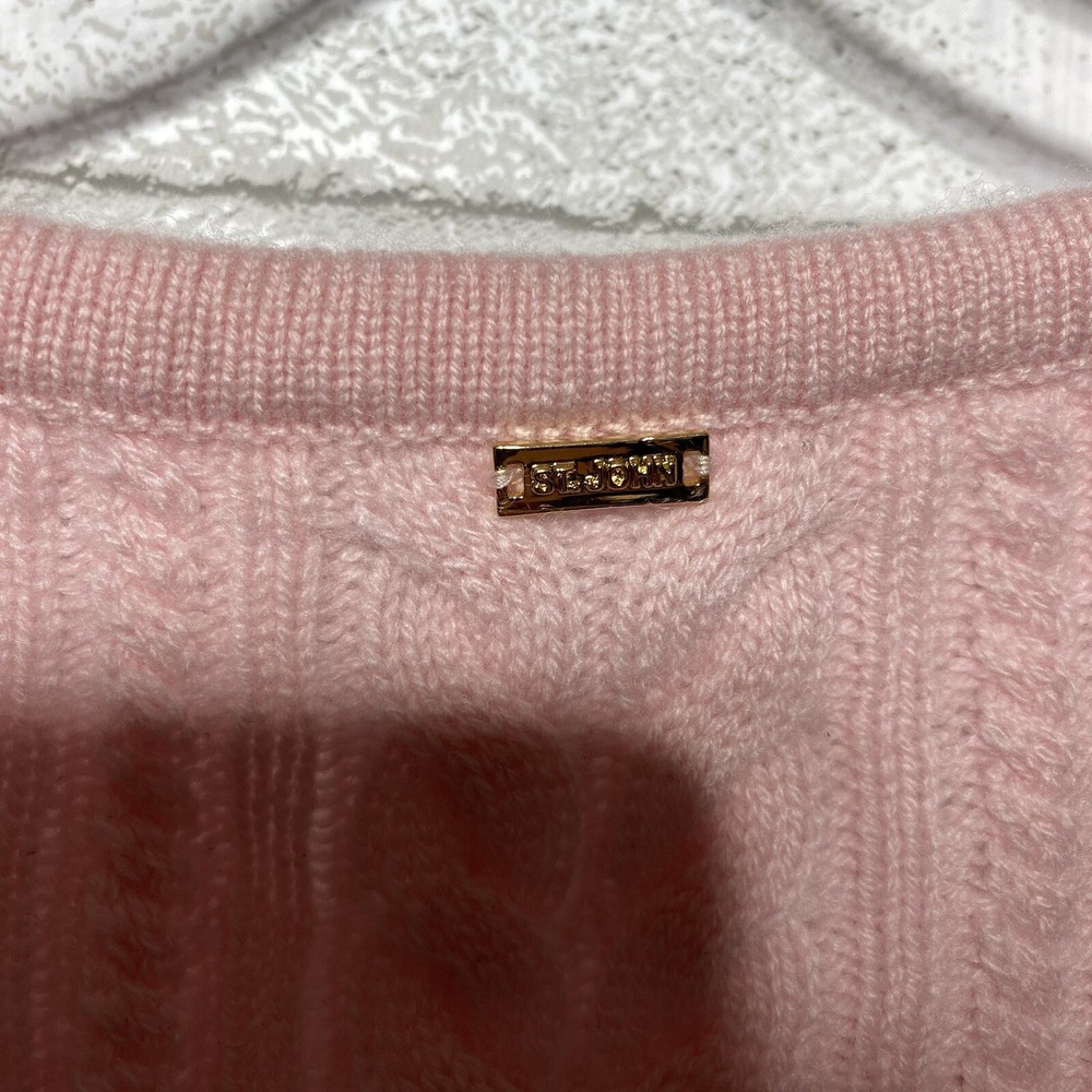 St John Sport Sweater Size Medium Pink Soft Knit