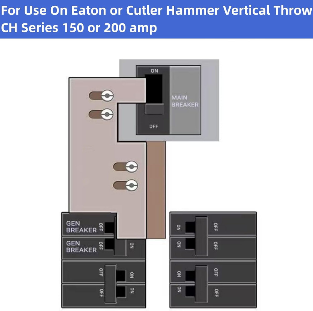 Generator Interlock Kit Compatible with Eaton Cutler Hammer Vertical Throw 150 o