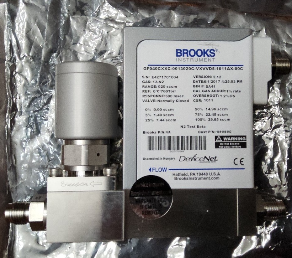 Mass Flow Controller Brooks Instruments GF040C Used