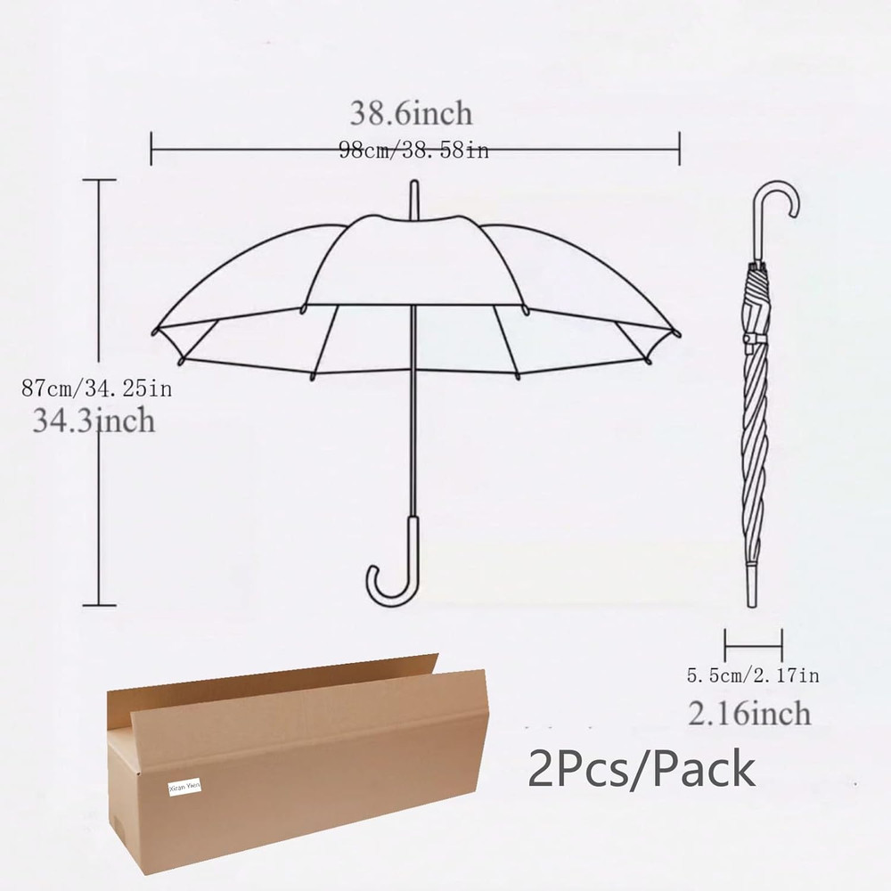 Jellyfish Transparent Umbrella, Romantic Creative Cute Automatic Open J Hook Han