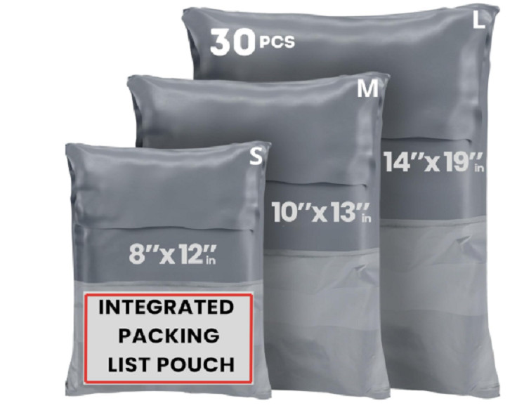 Poly Mailers Shipping Bags (30 Pack) — Self-Seal Plastic Mailing Envelopes,
