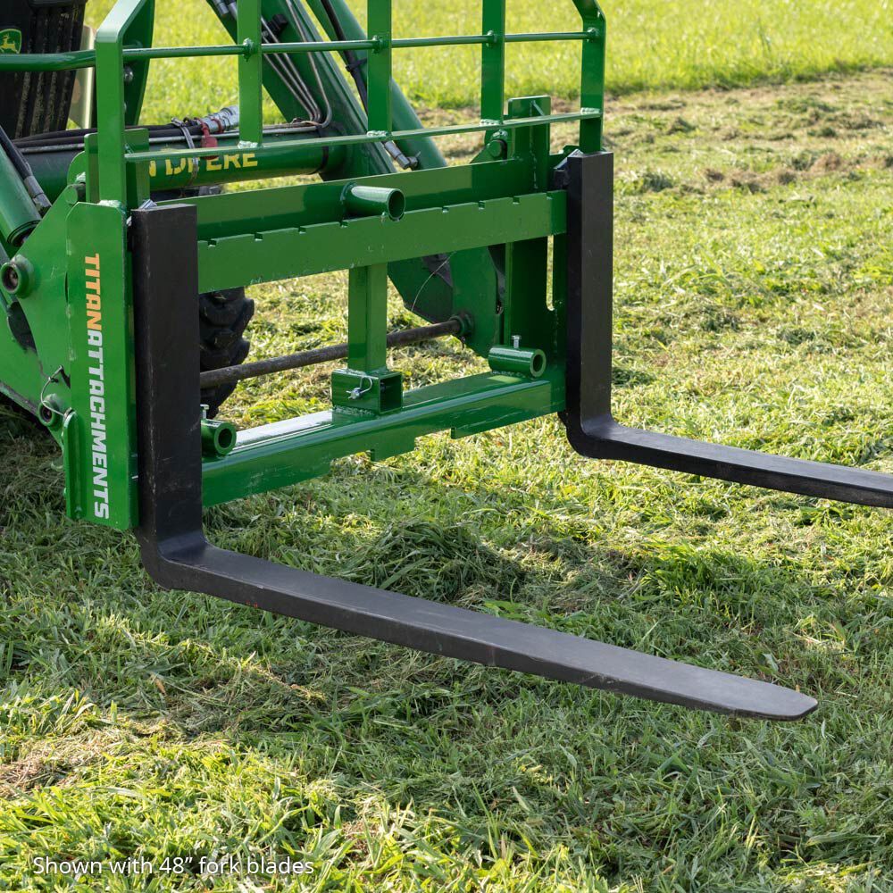 Titan Attachments Hook and Pin Pallet Fork Frame Attachment with 42in Fork Blade