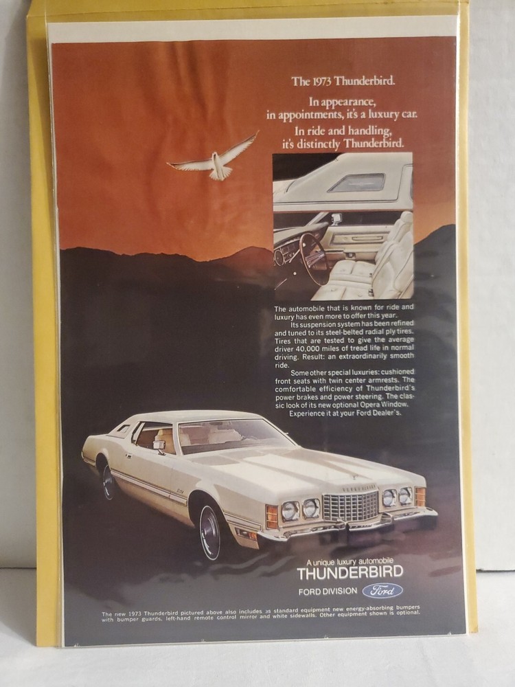Advertisement 1973 Ford Thunderbird 2-Door White