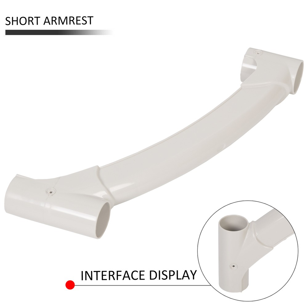 White Short Handrail For Above Ground BiltMor Swimming Pool Step
