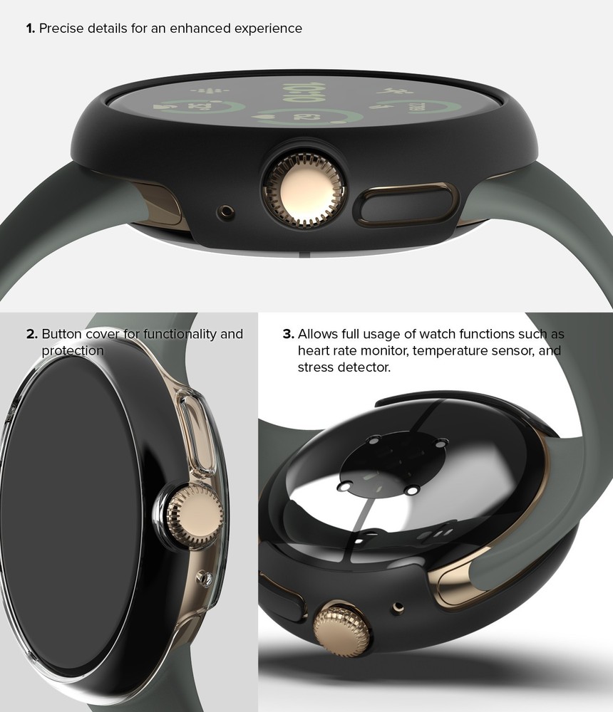 Google Pixel Watch 3 Case | Ringke [Slim] Protector Lightweight Cover 2PK