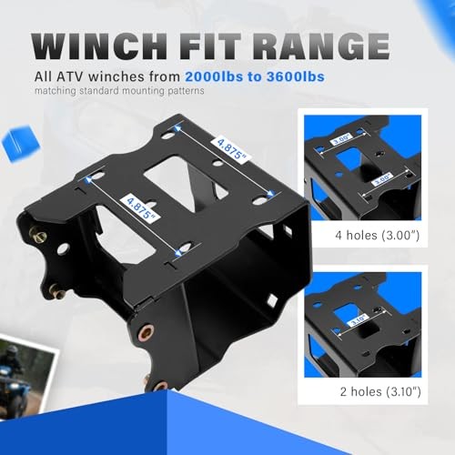 Winch Mount Bracket Compatible with 2011-2022 Polaris Sportsman