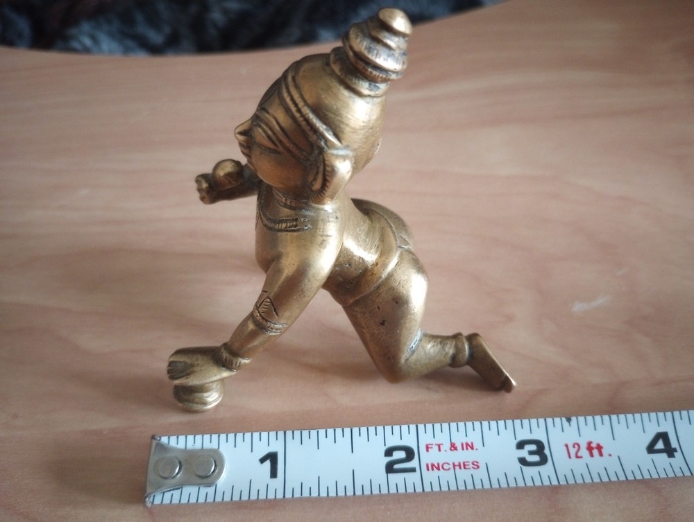 Indian Antique Bronze Deity Bala Krishna बाल कृष्ण - Laddu Gopal