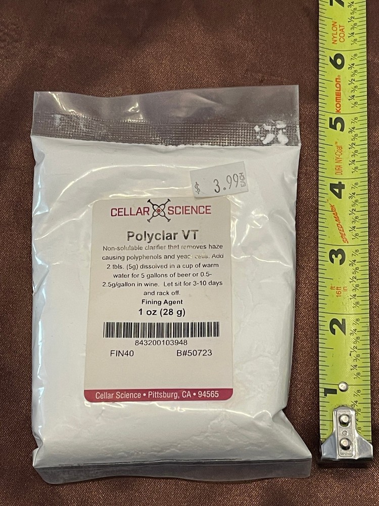 Polyclar VT Fining Agent Clarifier by Cellar Science for Wine or Beer