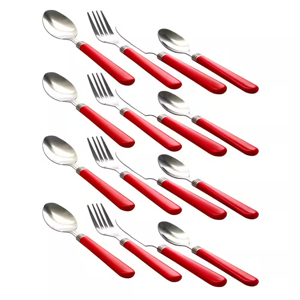 Sensations II 16-Piece Red Flatware Set (Service for 4)