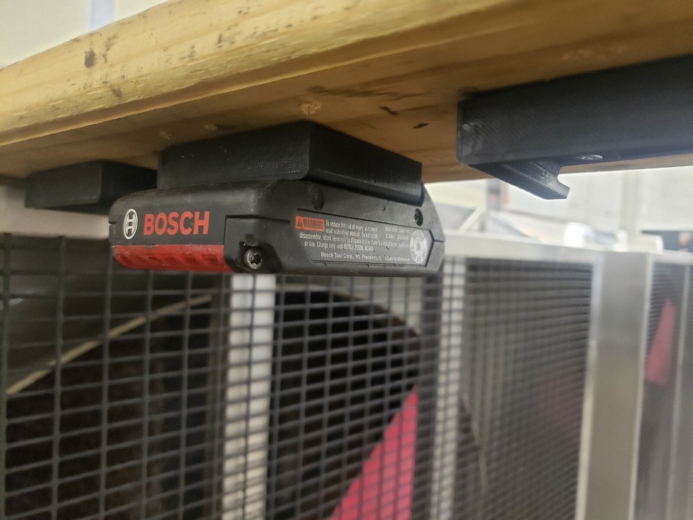 **2 Pack** Bosch 18V Wall/Under Shelf Locking Battery Holder Mount