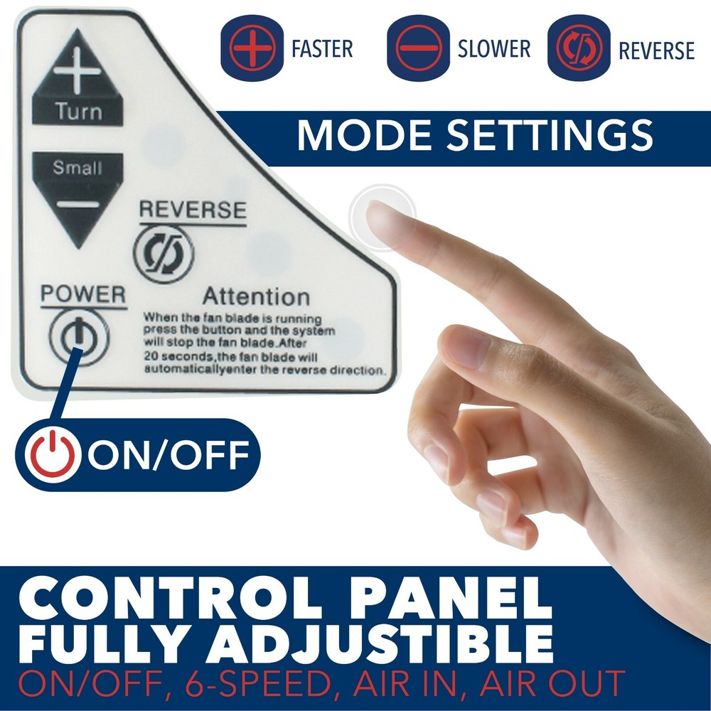 Leisure Coachworks RV Roof Vent Fan 6 Speed 12 Volt with Smoked Lid Manual Riser