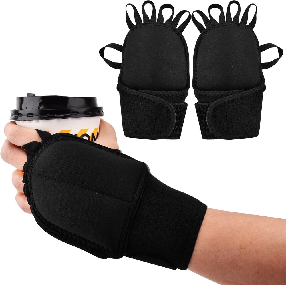 1 pair Weighted Gloves Adjustable Hand Stability Aid with Elastic Finger Ring...