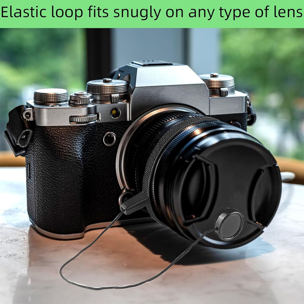 5 Pack Lens Cap Leash,Lens Cap Tether,Lenses Caps Keeper with Elastic String,Cam