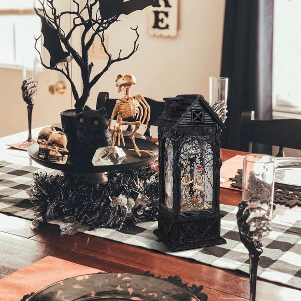 Halloween Ghost Projection Snow Globe Lantern � Lighted, Timer & Battery/Plug-In