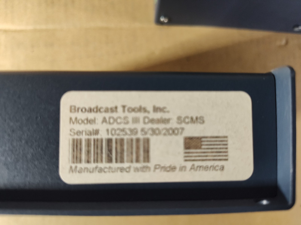 Broadcast Tools ADCS III EAS AES Digital Audio Analog Digital Converter - Nice !