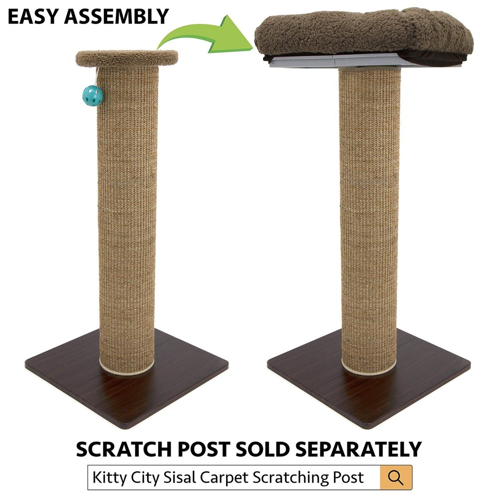 Kitty City Sisal Post Scratcher Perch Platform Attachment Accessory (Perch Pl...