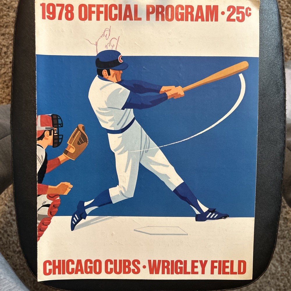 1978 Chicago Cubs Program with Autograph