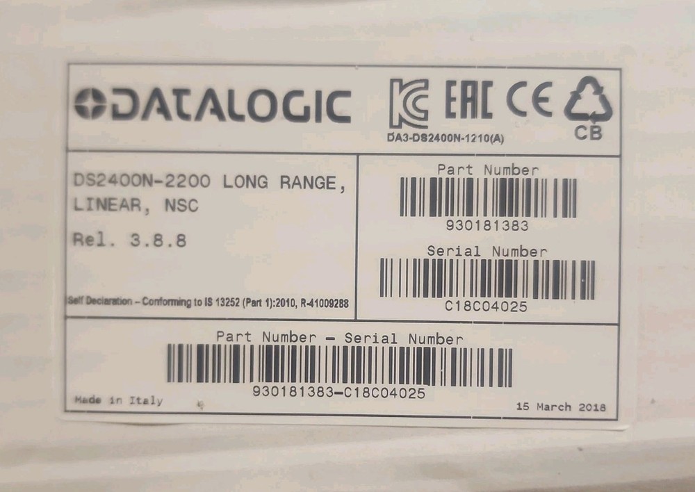 DATALOGIC DS2400N-2200 Long Range Linear Scanner