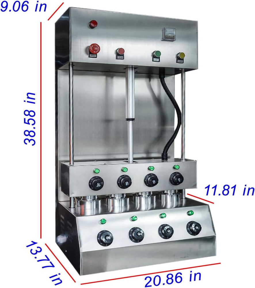 Pizza Cone Forming Making Machine 110V 4 Heads Pizza Cone Forming Machine