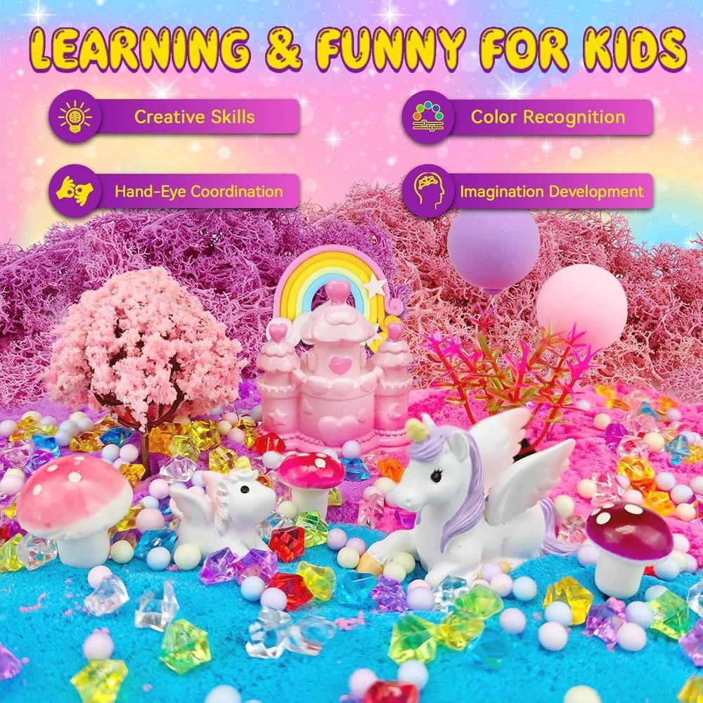 Creative Unicorn Terrarium Crafts Kit - Remote-Controlled LED Night Light Inside