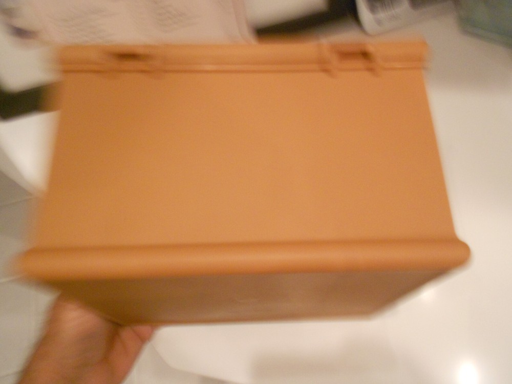 HERSHEY'S S'MORES HINGED PLASTIC BOX WITH HANDLE 9" X 7" X 5 1/2"