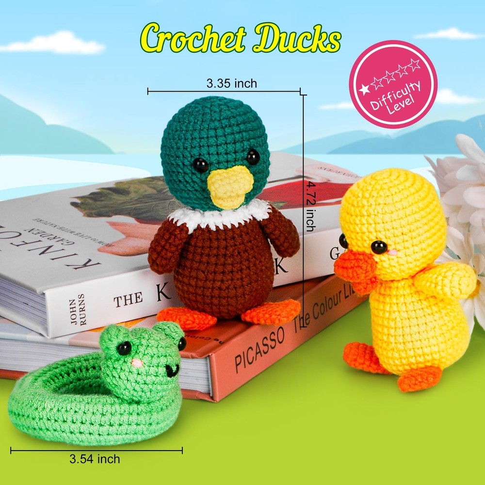 Crochet Kit for Beginners, Crochet Kit with Step-by-Step Video Tutorials, Cro...