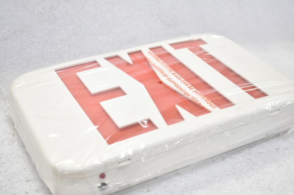 EXITRONIX ILLUMINEX ILX-R-EM-WH LED EXIT SIGN WITH REPLACEMENT COVER