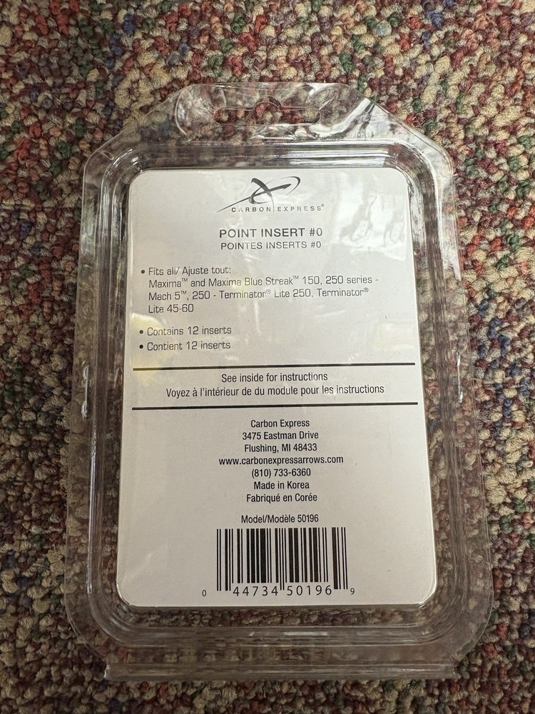 Carbon Express Point Insert #0 12 Pack 50196 Arrow