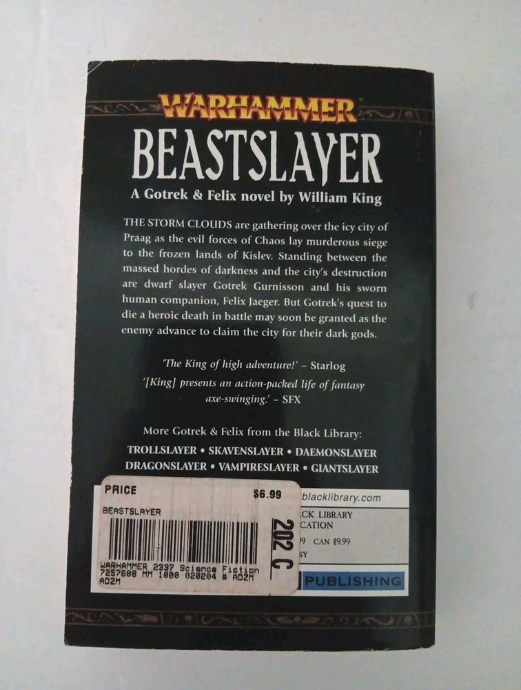 Beastslayer - William King - Paperback 2004 Black Library Warhammer Fantasy M831