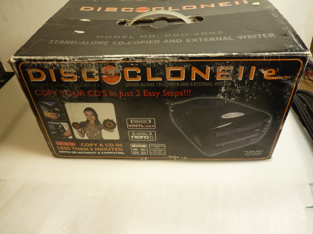 e3 Works 1 - 1 CD Copier DISC CLONE II Model No. DCU-4002 TESTED/ WORKING
