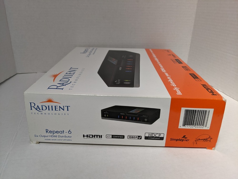 Radient Technologies REPEAT6 6 HDMI Distributor - Open Box Never Used