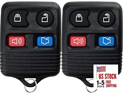 2  Replacement Keyless Entry Remote Control Key Fob Clicker Transmitter - Black